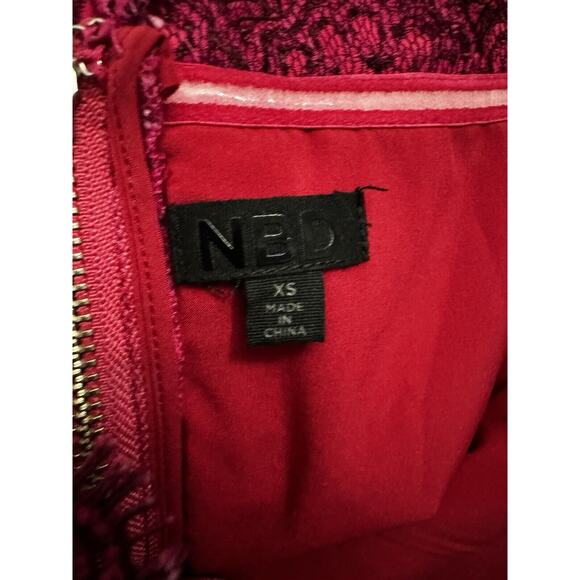 NBD Revolve Daimilee Coquette Dress in Raspberry & Magenta Size XS - Picture 12 of 12